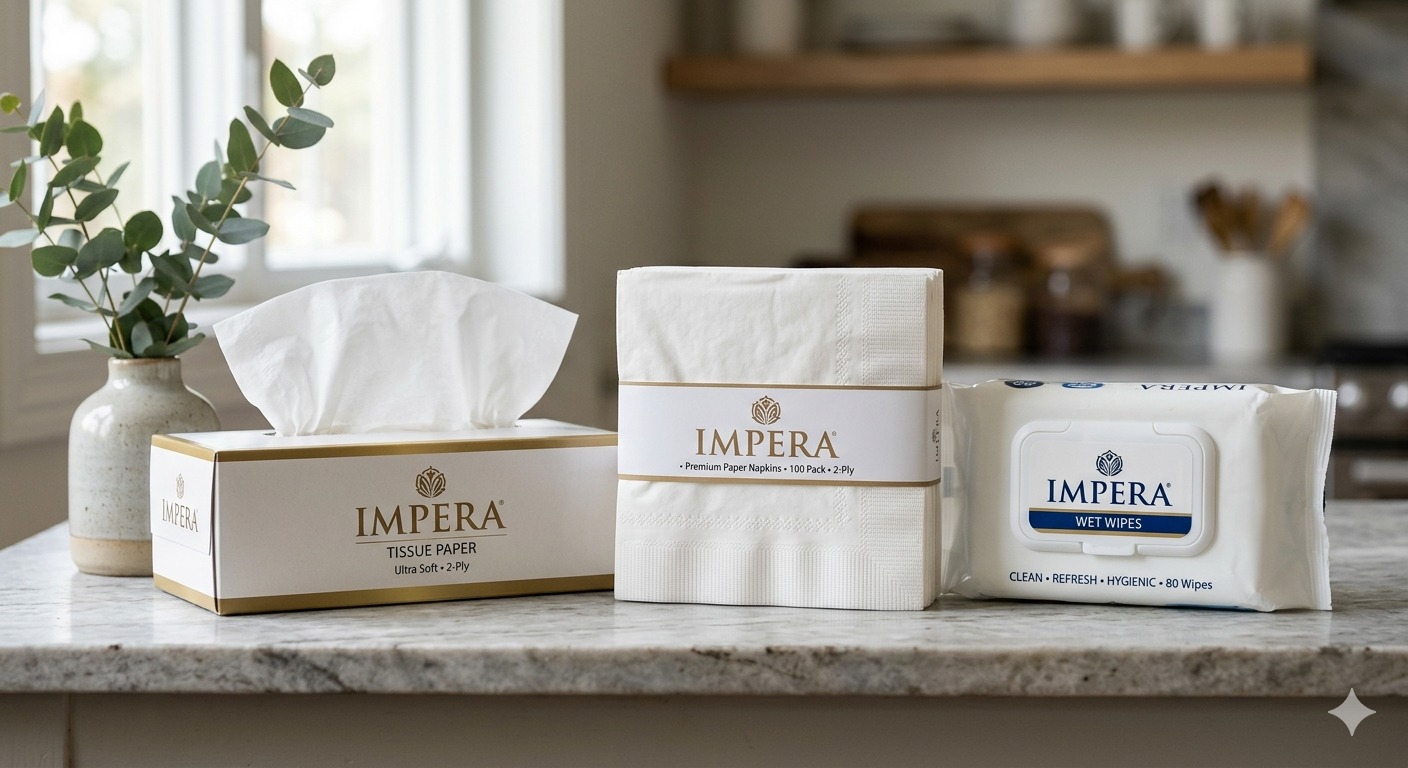 Paper napkins, wet wipes, tissue paper