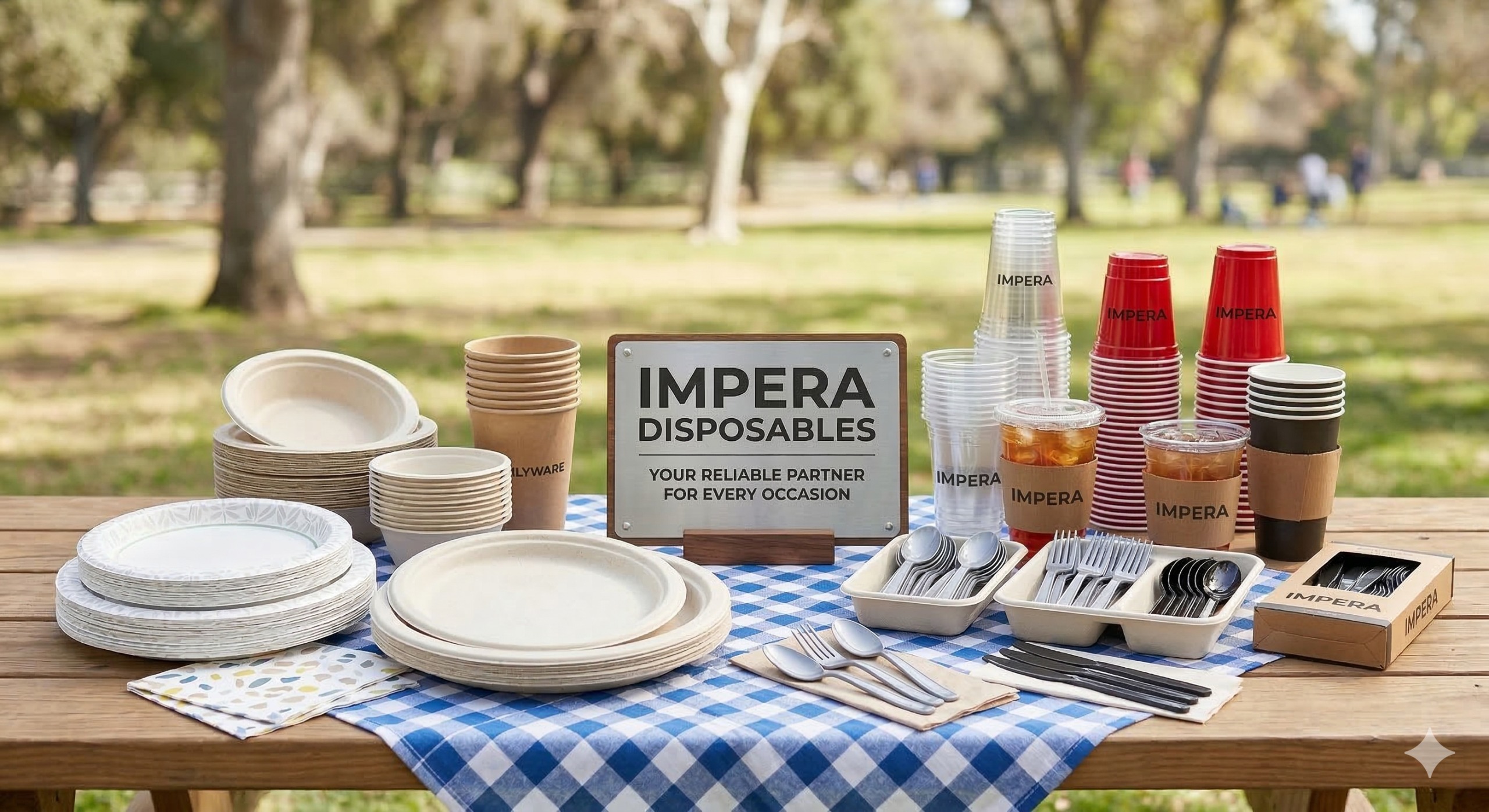 Disposables flat lay